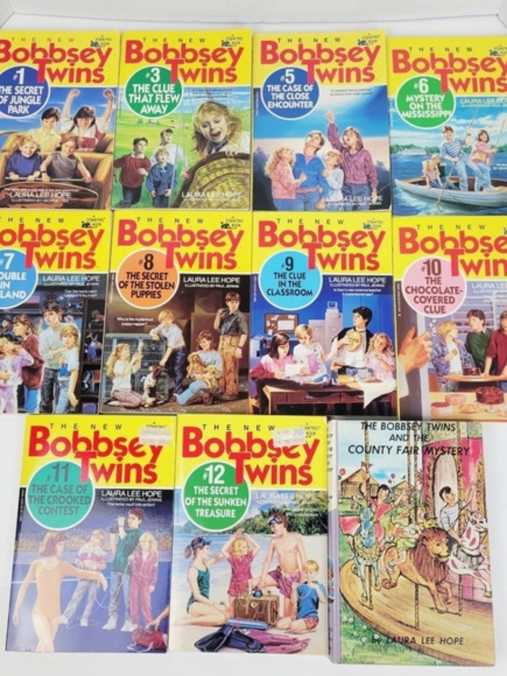 80s~New Bobbsey Twins Series~Paperback + County Fair Mystery 1960 HC~Lot of 11